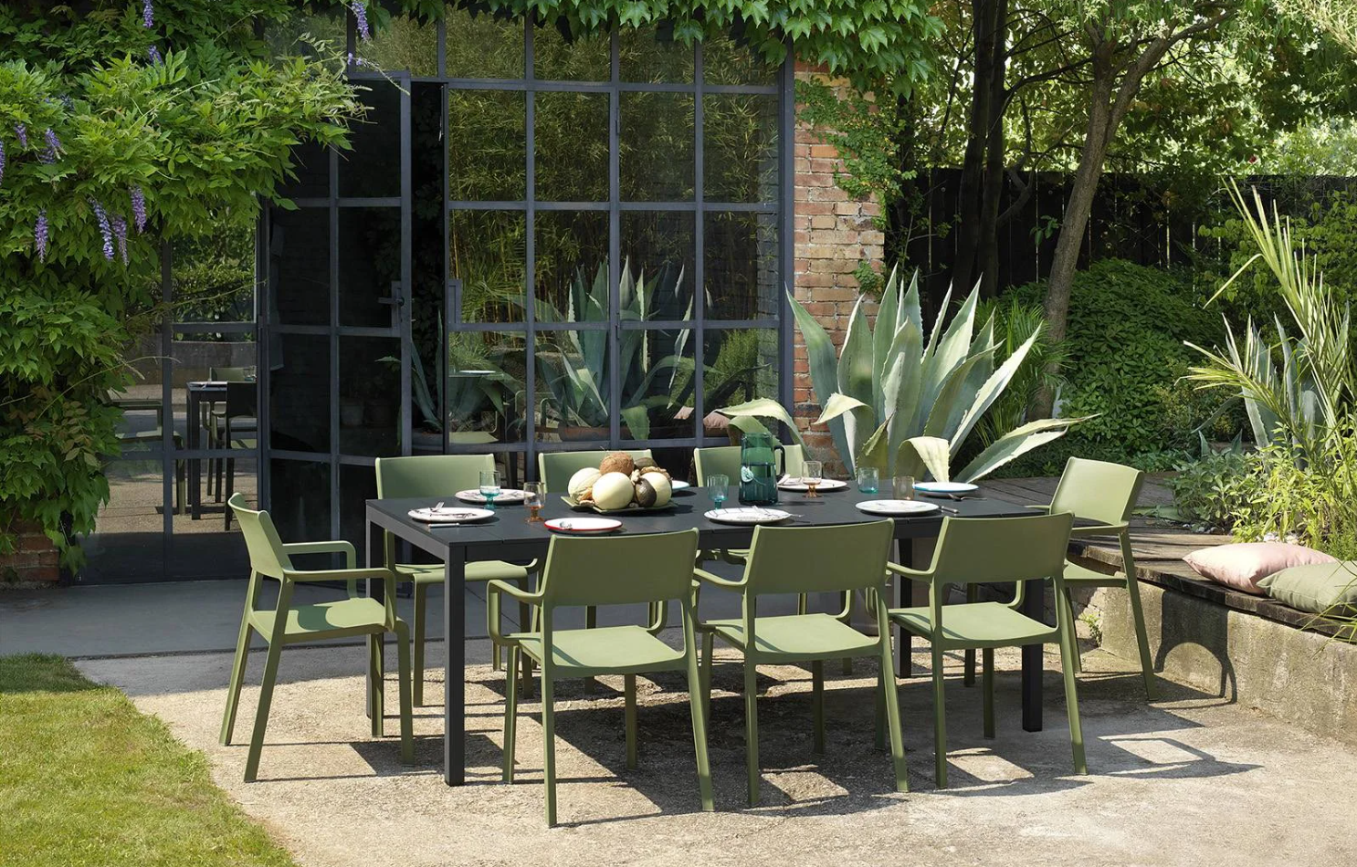 Table de jardin extensible Rio Alu